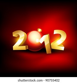 stylish golden happy new year vector background