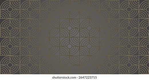 Stylish golden line pattern background. Seamless geometric vector grid for web, wallpaper, and luxury design.