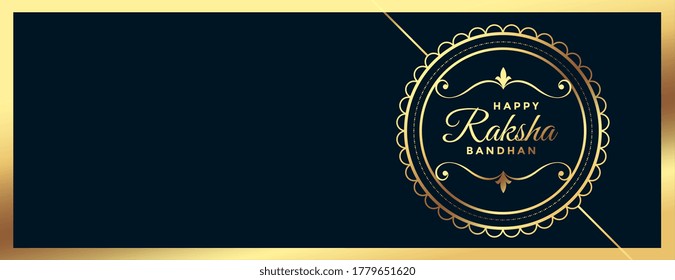 stylish golden raksha bandhan festival banner design