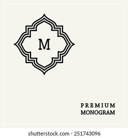 Stylish  Graceful Monogram , Elegant Line Art Logo Design In Art Nouveau Style