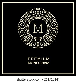 Stilvolles, anmutiges Monogramm , Elegantes Line Art Logo Design im Jugendstil