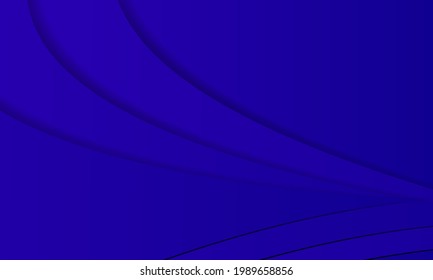 Stylish Gradient Blue Background With Curved Lines