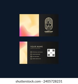 stylish gradient mesh horizontal business card template