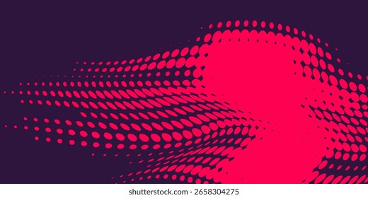 Forma elegante gradiente rosa ponto círculo halo fundo Linha Vetor Ponto no ângulo diagonal