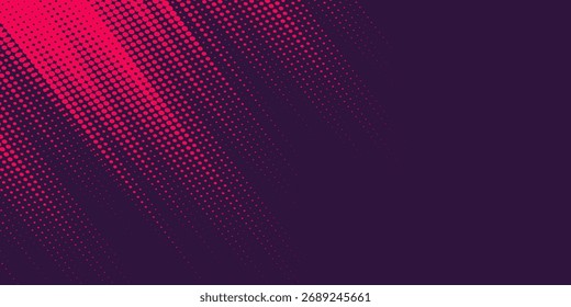 Forma elegante gradiente rosa ponto círculo halo fundo Linha Vetor Ponto no ângulo diagonal