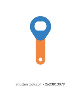 A stylish graphic representation of a bottle opener, great for marketing bar accessories.
