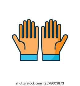 A stylish graphic of work gloves for design projects.