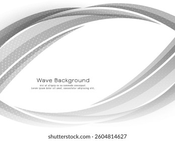 Stylish gray and black wave design background vector