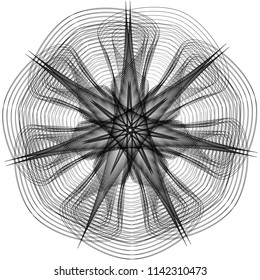 A stylish gray guilloche geometric pattern for the fashion industry