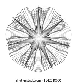 A stylish gray guilloche  geometric pattern for the fashion industry