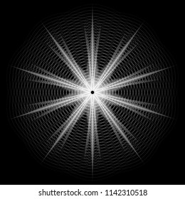 A stylish gray guilloche geometric pattern for the fashion industry