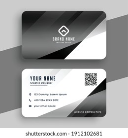 stylish gray or silver business card template