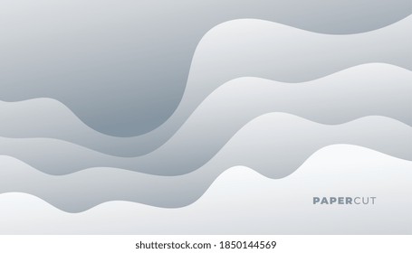 fondo ondulado gris elegante en estilo de papel