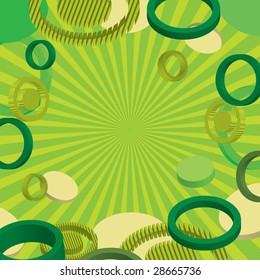 Stylish green banner. Vector illustration