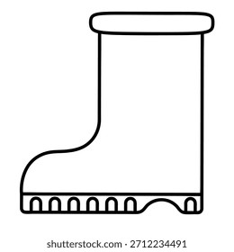 Stylish Green Boot Illustration in Flat Design
