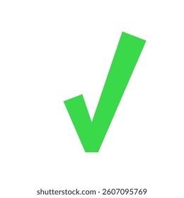 Stylish green check mark icon. Vector illustration.