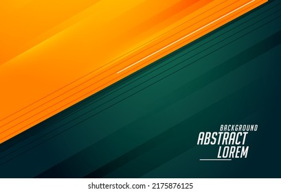 diseño de fondo abstracto elegante de color verde y naranja