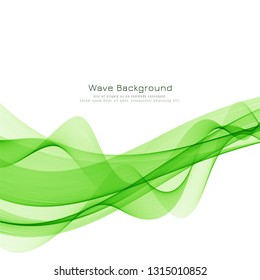 Stylish green wave background