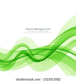 Stylish green wave elegant background