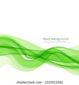 Stylish green wave vector background