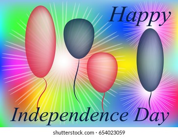 Stylish greeting card for Independence Day in vector