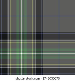 Stilvolles, graues, gepolstertes Muster. Nahtlose Vektortartan-Design für Gewebe, Textilien, Umhüllung usw.
