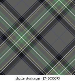 Stylish grey green plaid pattern. Seamless vector tartan design for fabric, textile, wrapping etc.