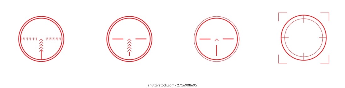 Un elegante grupo de Formas de blanco rojas diseñadas con líneas equilibradas y estética plana moderna.