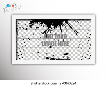 Stylish Grunge frame vector illustration..