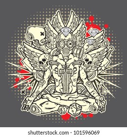 Stylish grunge illustration