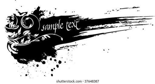 stylish grungy flower vector design