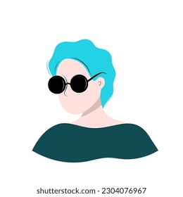 Un tipo elegante con gafas, de estilo plano.