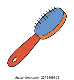 Stylish hairbrush vector illustration. Perfect for beauty, hair care, salon, grooming, hairstyling, and personal care designs.