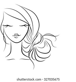 stylish haircut, vector