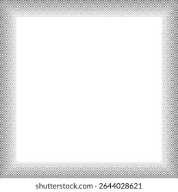 Stylish halftone border design featuring a fading dotted pattern on a transparent background. Perfect for modern graphics layout, frames, digital artwork, poster, and edgy visual composition.