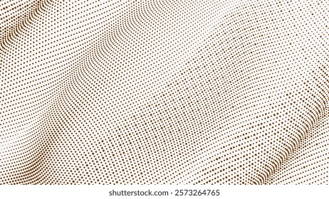 Stylish Halftone Geometry Golden Texture with Abstract Patterns and Gradient Effect Copy space grunge vector illustration