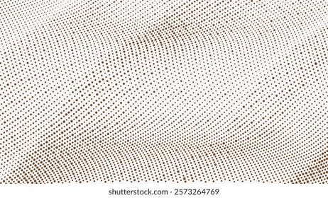 Stylish Halftone Geometry Golden Texture with Abstract Patterns and Gradient Effect Copy space grunge vector illustration