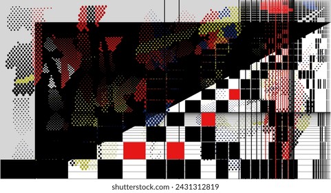 Stylish halftone seamless texture.Vector Illustration.
