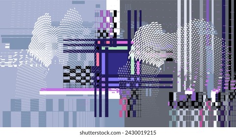 Stylish halftone technology seamless texture.Vector Illustration.