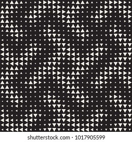 Stylish halftone texture. Endless abstract background with random size shapes. Vector seamless vintage mosaic pattern.