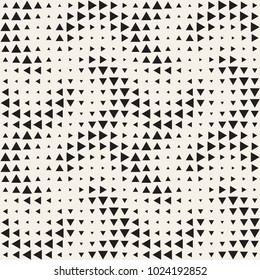 Stylish halftone texture. Endless abstract background with random size shapes. Vector seamless vintage mosaic pattern.
