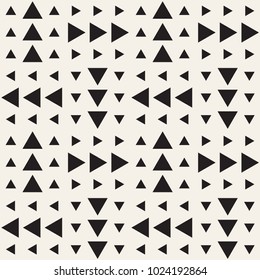 Stylish halftone texture. Endless abstract background with random size shapes. Vector seamless vintage mosaic pattern.