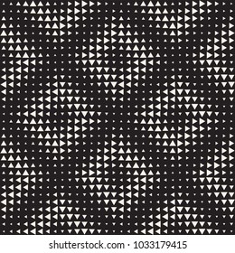 Stylish halftone texture. Endless abstract background with random size shapes. Vector seamless mosaic pattern.