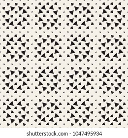 Stylish halftone texture. Endless abstract background with random size shapes. Vector seamless vintage mosaic pattern.