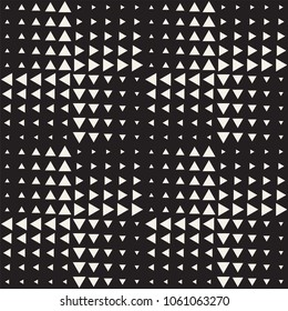 Stylish halftone texture. Endless abstract background with random size shapes. Vector seamless vintage mosaic pattern.