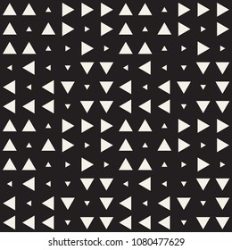 Stylish halftone texture. Endless abstract background with random size shapes. Vector seamless vintage mosaic pattern.