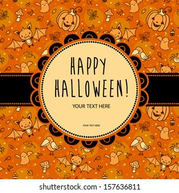 Stylish Halloween card in vector. 