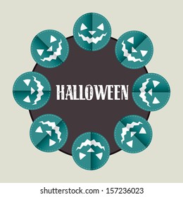 stylish halloween pumpkin design with space for your text