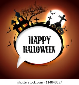 stylish halloween vector design with space for text