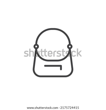 Stylish handbag line icon. linear style sign for mobile concept and web design. Women's bag outline vector icon. Symbol, logo illustration. Vector graphics